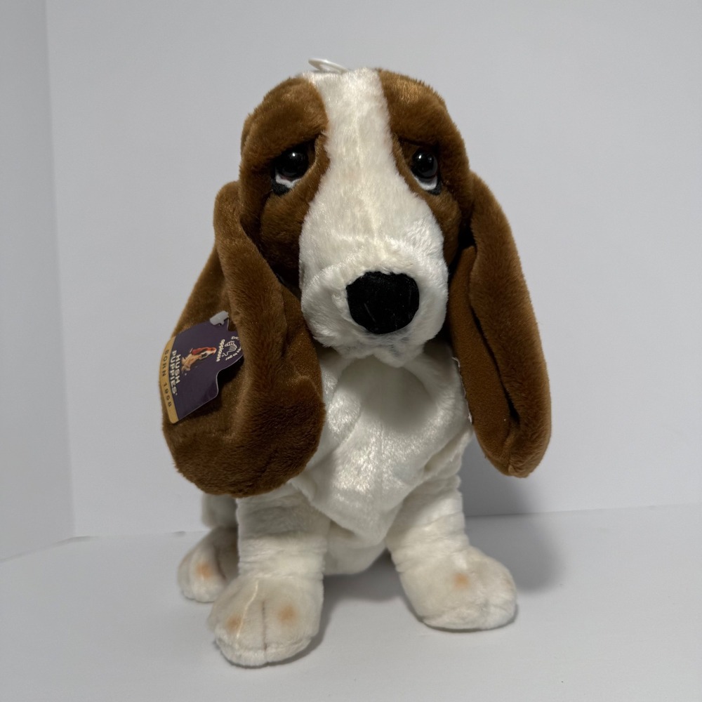 Applause Hush Puppies Basset Hound Plush Stuffed Sitting w/ Tag 10in 24577